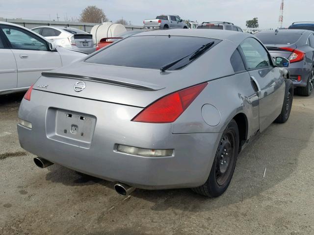 JN1AZ34D43T102772 - 2003 NISSAN 350Z COUPE GRAY photo 4