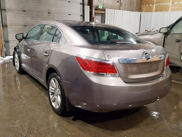 1G4GD5GG3AF133459 - 2010 BUICK LACROSSE C GRAY photo 3