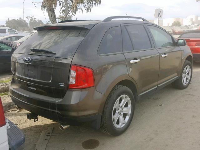 2FMDK4JC1BBB41412 - 2011 FORD EDGE SEL BROWN photo 4