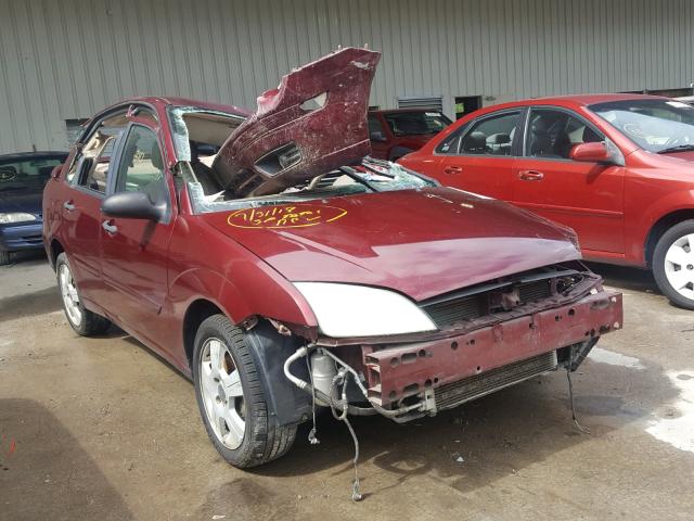 1FAHP34NX7W165802 - 2007 FORD FOCUS ZX4 BURGUNDY photo 1