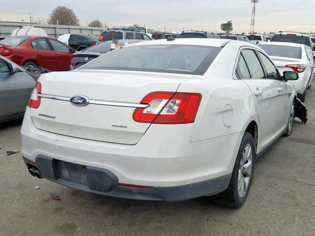 1FAHP2EW7BG160156 - 2011 FORD TAURUS SEL WHITE photo 4