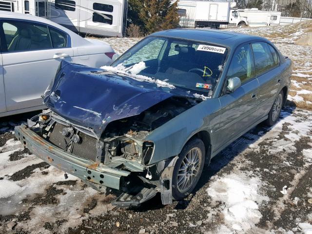 4S3BE635937217773 - 2003 SUBARU LEGACY L GREEN photo 2