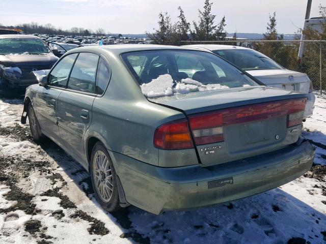 4S3BE635937217773 - 2003 SUBARU LEGACY L GREEN photo 3