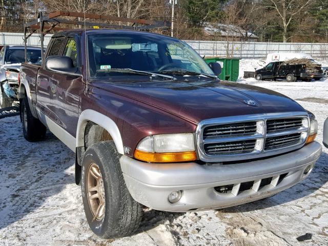 1D7HG48N54S680192 - 2004 DODGE DAKOTA QUA MAROON photo 1