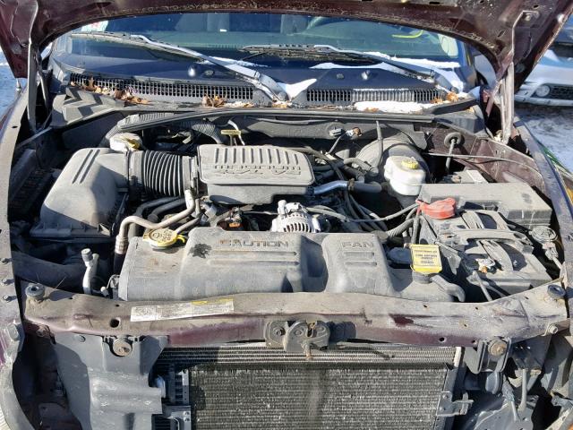 1D7HG48N54S680192 - 2004 DODGE DAKOTA QUA MAROON photo 7