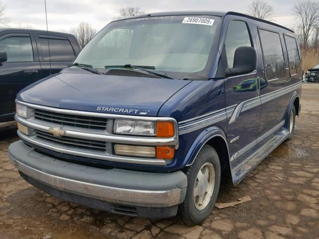 1GBFG15R811151929 - 2001 CHEVROLET EXPRESS G1 BLUE photo 2