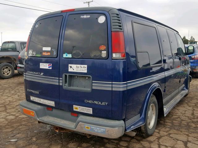 1GBFG15R811151929 - 2001 CHEVROLET EXPRESS G1 BLUE photo 4