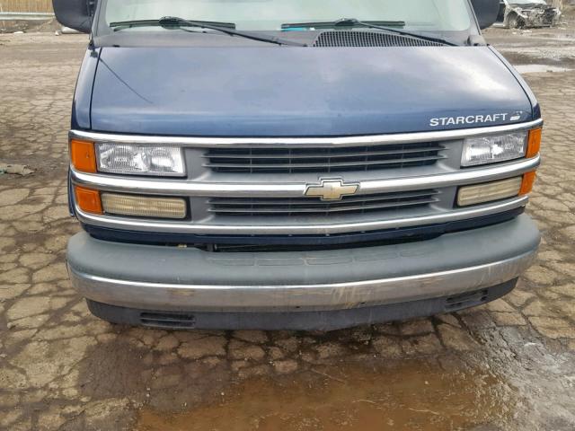 1GBFG15R811151929 - 2001 CHEVROLET EXPRESS G1 BLUE photo 7