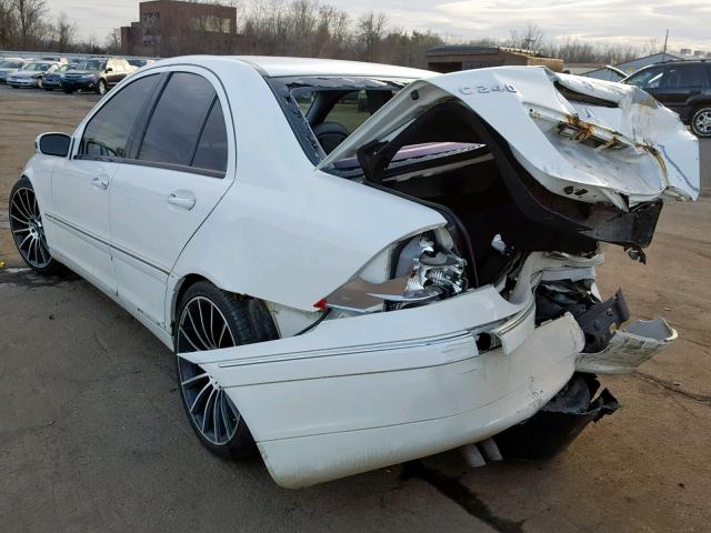 WDBRF61J53A401721 - 2003 MERCEDES-BENZ C 240 WHITE photo 3