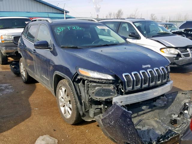 1C4PJLDSXEW129795 - 2014 JEEP CHEROKEE L BLUE photo 1