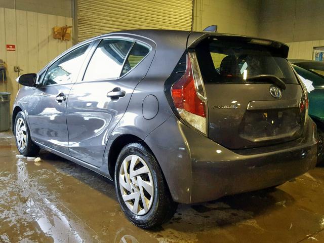 JTDKDTB34F1584993 - 2015 TOYOTA PRIUS C GRAY photo 3