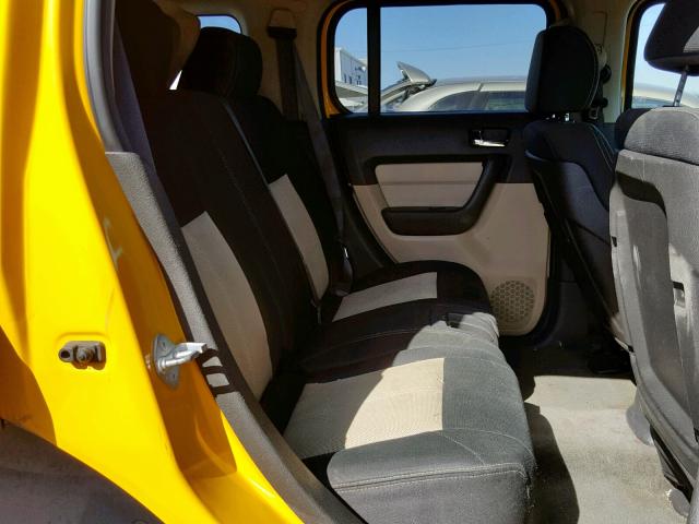 5GTDN136068167406 - 2006 HUMMER H3 YELLOW photo 6