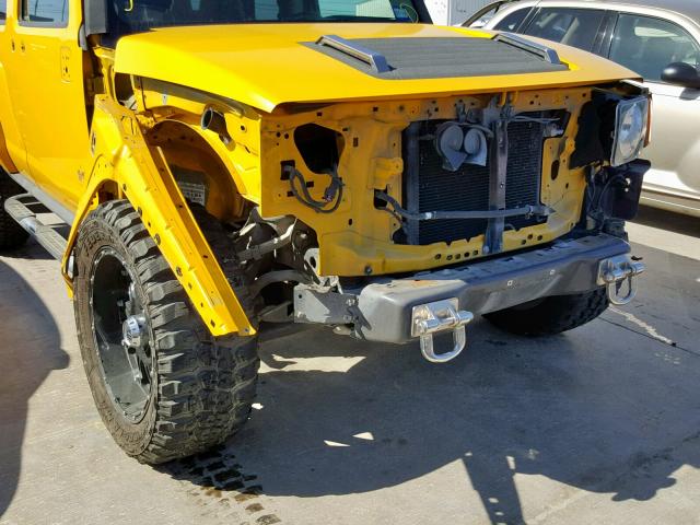 5GTDN136068167406 - 2006 HUMMER H3 YELLOW photo 9