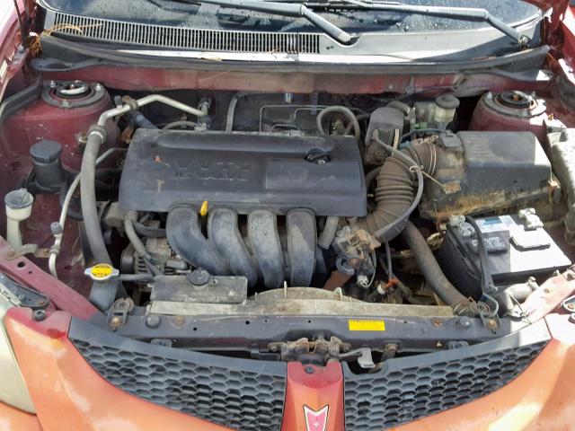 5Y2SL62823Z473470 - 2003 PONTIAC VIBE RED photo 7