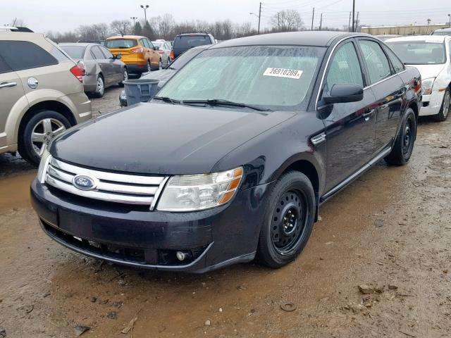 1FAHP24W08G165676 - 2008 FORD TAURUS SEL BLACK photo 2