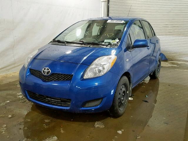 JTDKT903995250772 - 2009 TOYOTA YARIS BLUE photo 2