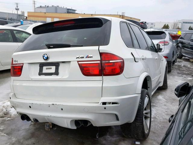 5YMGY0C55CLK27189 - 2012 BMW X5 M WHITE photo 4