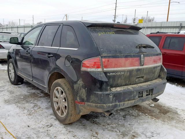 2LMDU68C38BJ20327 - 2008 LINCOLN MKX BLACK photo 3