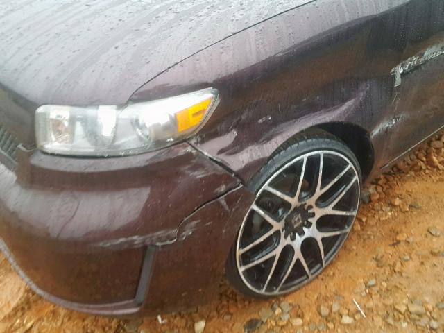 JTLKE50E191061758 - 2009 TOYOTA SCION XB MAROON photo 9