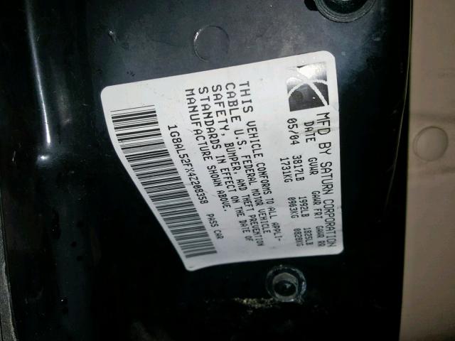 1G8AL52FX4Z208358 - 2004 SATURN ION LEVEL GOLD photo 10