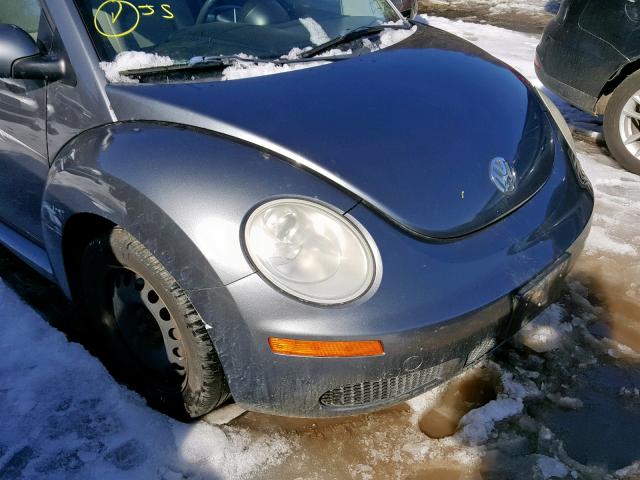 3VWEG31C57M508867 - 2007 VOLKSWAGEN NEW BEETLE ნაცრისფერი ფოტო 9
