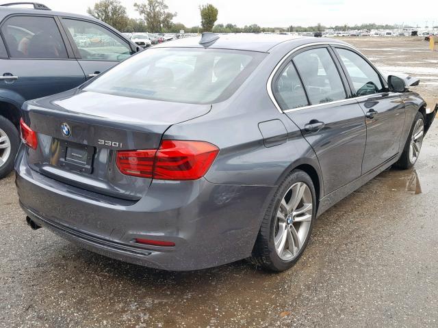 WBA8B9G38HNU52775 - 2017 BMW 330 I GRAY photo 4