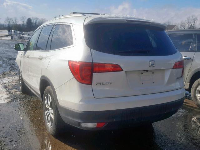 5FNYF6H73GB064759 - 2016 HONDA PILOT EXLN WHITE photo 3