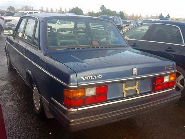 YV1AA8847M1451413 - 1991 VOLVO 240 BLUE photo 3