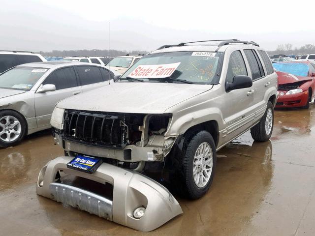 1J4GX58S54C241919 - 2004 JEEP GRAND CHER TAN photo 2