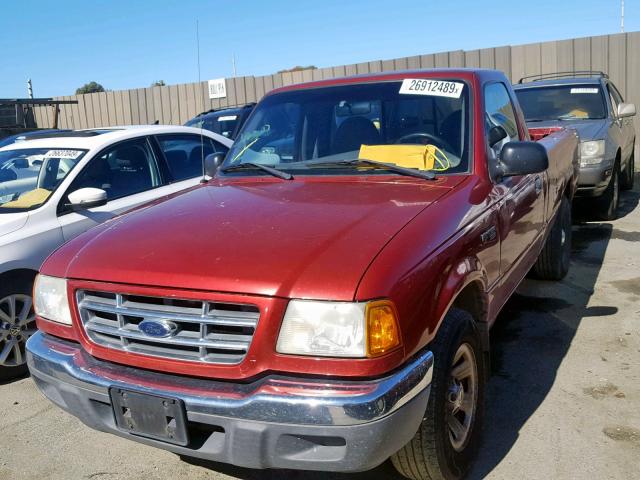 1FTYR10U82TA58490 - 2002 FORD RANGER RED photo 2