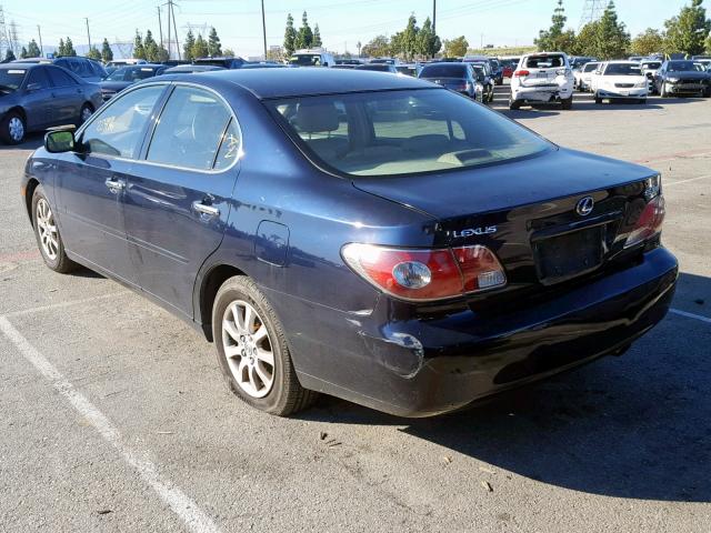 JTHBA30G540013139 - 2004 LEXUS ES 330 BLUE photo 3