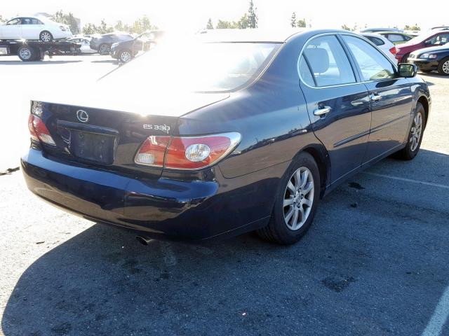 JTHBA30G540013139 - 2004 LEXUS ES 330 BLUE photo 4