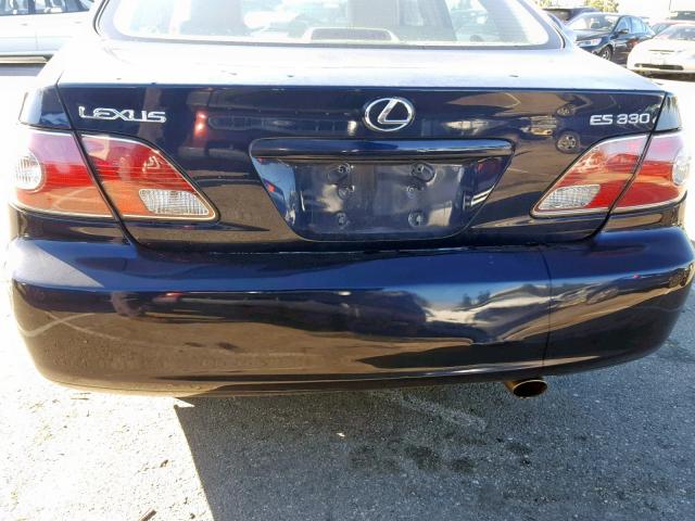 JTHBA30G540013139 - 2004 LEXUS ES 330 BLUE photo 9