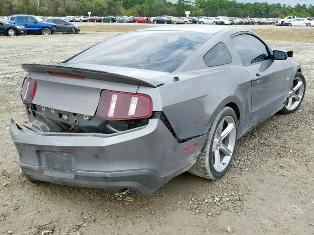 1ZVBP8CF2B5114863 - 2011 FORD MUSTANG GT GRAY photo 4