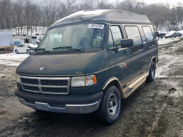 2B6HB21Y3TK166565 - 1996 DODGE RAM VAN B2 GREEN photo 2