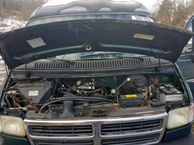 2B6HB21Y3TK166565 - 1996 DODGE RAM VAN B2 GREEN photo 7