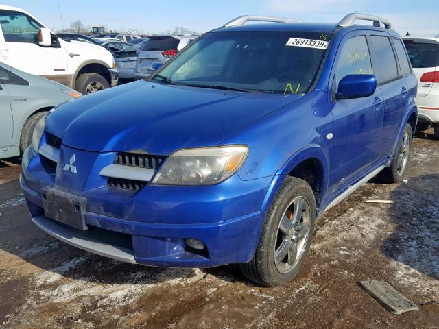 JA4LX41F36U021553 - 2006 MITSUBISHI OUTLANDER BLUE photo 2