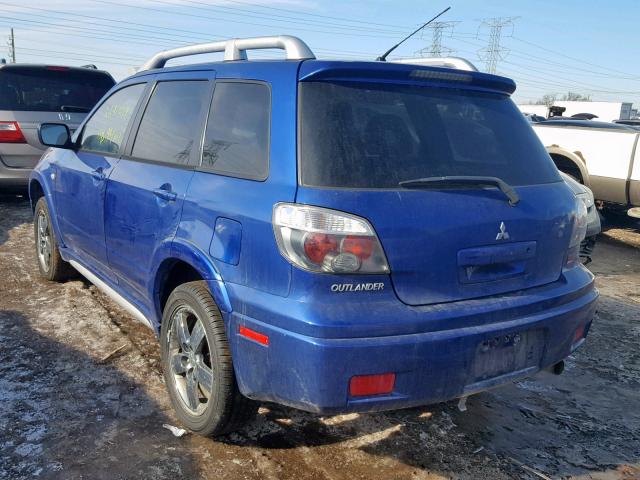 JA4LX41F36U021553 - 2006 MITSUBISHI OUTLANDER BLUE photo 3