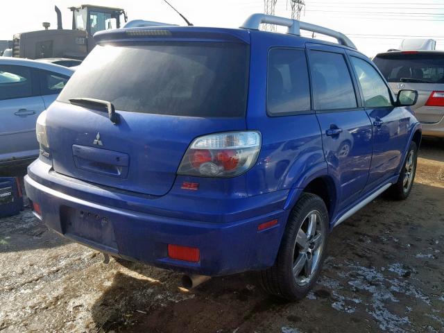 JA4LX41F36U021553 - 2006 MITSUBISHI OUTLANDER BLUE photo 4