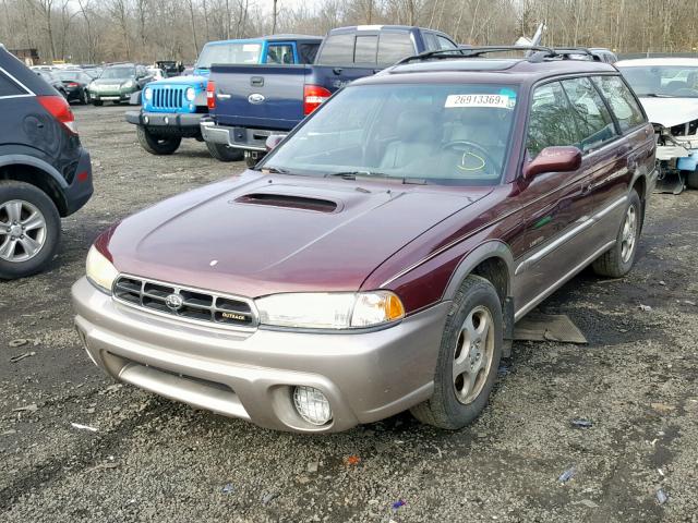 4S3BG6856X7653554 - 1999 SUBARU LEGACY OUT BURGUNDY photo 2