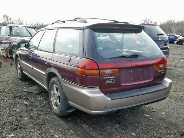 4S3BG6856X7653554 - 1999 SUBARU LEGACY OUT BURGUNDY photo 3