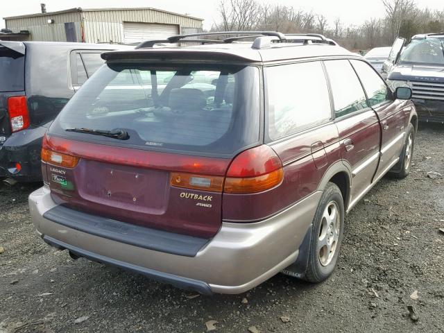 4S3BG6856X7653554 - 1999 SUBARU LEGACY OUT BURGUNDY photo 4