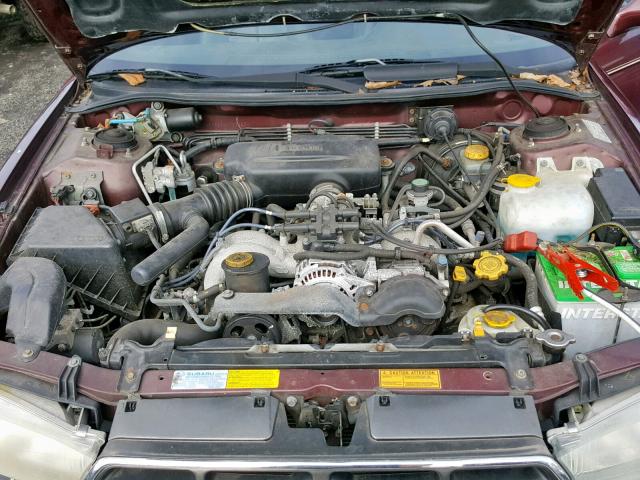 4S3BG6856X7653554 - 1999 SUBARU LEGACY OUT BURGUNDY photo 7