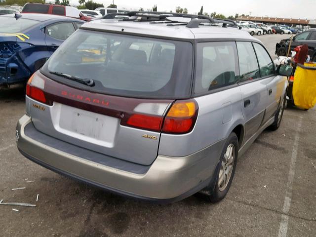 4S3BH665337647690 - 2003 SUBARU LEGACY OUT SILVER photo 4