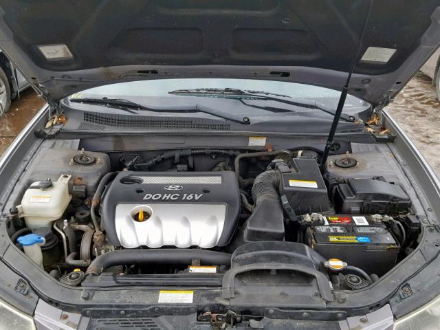 KMHET46C76A129678 - 2006 HYUNDAI SONATA GL SILVER photo 7