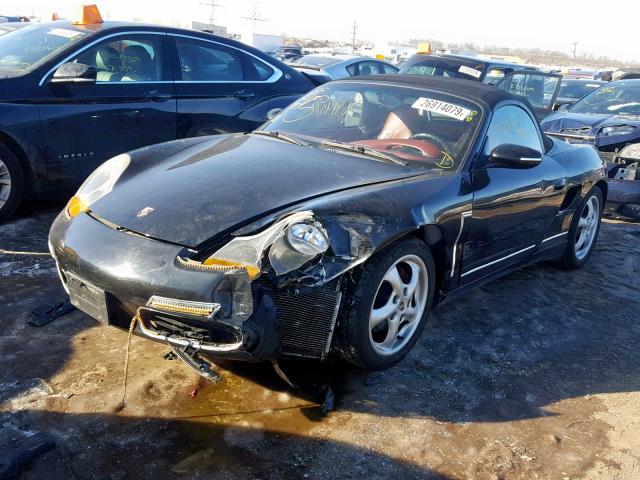 WP0CA2980WU622176 - 1998 PORSCHE BOXSTER BLACK photo 2