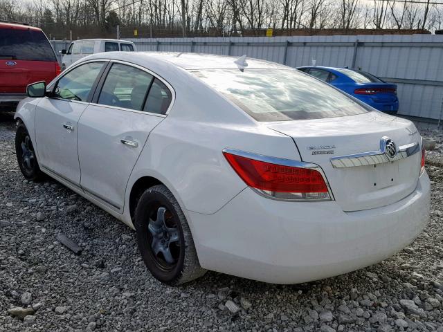 1G4GB5EG8AF180981 - 2010 BUICK LACROSSE C WHITE photo 3