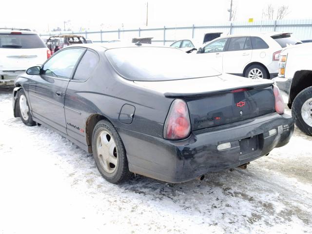 2G1WX12K939156115 - 2003 CHEVROLET MONTE CARL BLACK photo 3