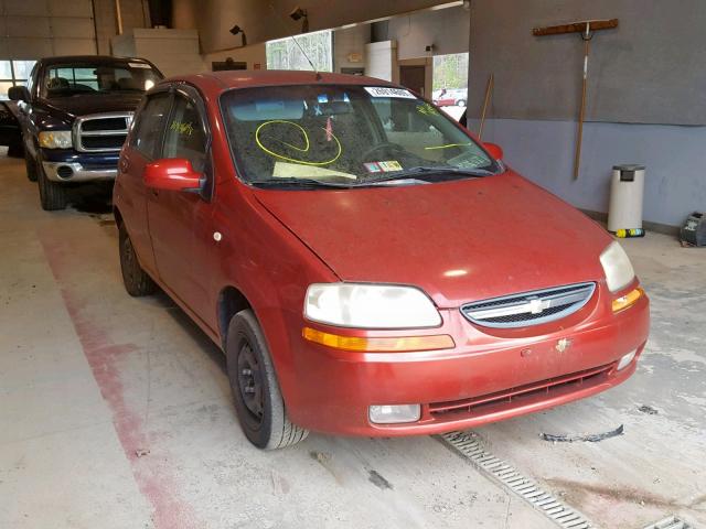 KL1TD666X6B638177 - 2006 CHEVROLET AVEO BASE წითელი ფოტო 1