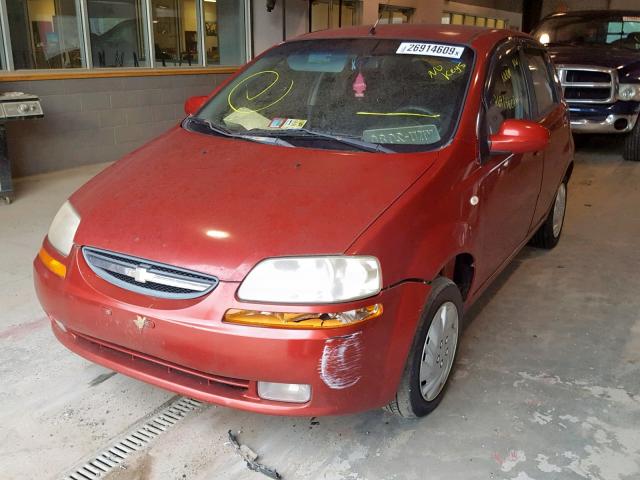 KL1TD666X6B638177 - 2006 CHEVROLET AVEO BASE წითელი ფოტო 2